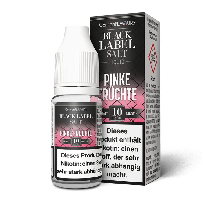 Pinke Früchte - Black Label - Nikotinsalz Liquid - 10ml