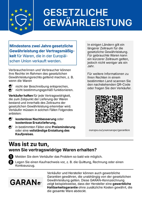 Harmonisierte Mitteilung: Gesetzliche Gewährleistung